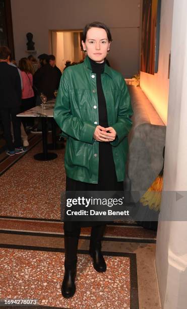 Daisy Ridley attends the press night after party for "Vanya" at the National Portrait Gallery on September 21, 2023 in London, England.