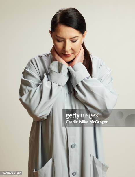 Performance Marina Abramović is photographed for the Observer UK on August 2, 2023 in New York City.
