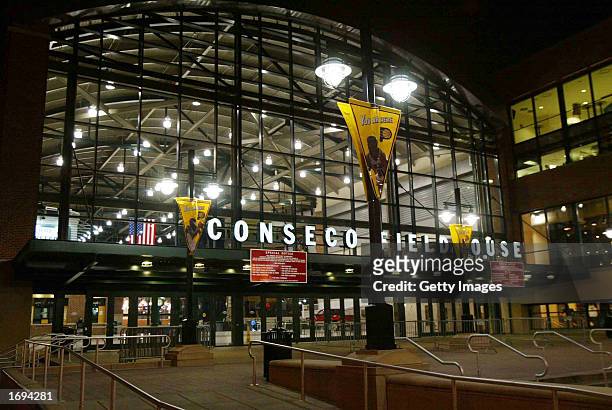 The Conseco Fieldhouse, which opened in 1999 as the home of the Indiana Pacers NBA team, is shown December 18, 2002 in Indianapolis, Indiana. The...