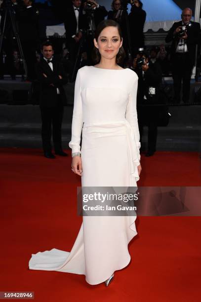 Marion Cotillard attends "The Immigrant" Premiere during the 66th Annual Cannes Film Festival at Grand Theatre Lumiere on May 24, 2013 in Cannes,...