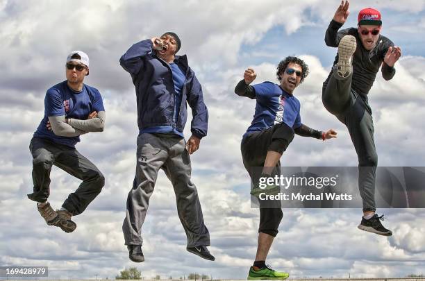 Alex Meers, JR Martinez, Ethan Zohn and David Johnson take part in We Walk 4 Water to benefit Free The Children's water initiative on May 15, 2013 in...