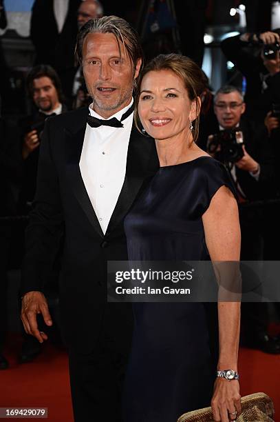 Mads Mikkelsen and Hanne Jacobsen attend the 'Michael Kohlhaas' premiere during The 66th Annual Cannes Film Festival at the Palais des Festival on...