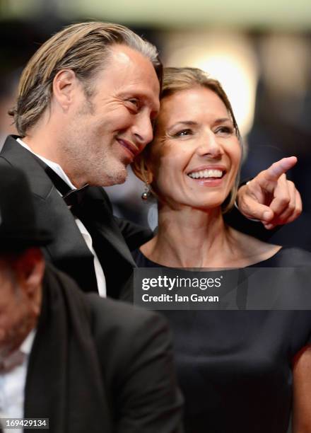 Mads Mikkelsen and Hanne Jacobsen attend the 'Michael Kohlhaas' premiere during The 66th Annual Cannes Film Festival at the Palais des Festival on...