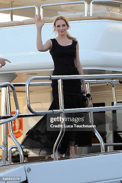 Uma Thurman is seen attends the 66th Annual Cannes Film Festival on May 24, 2013 in Cannes, France.