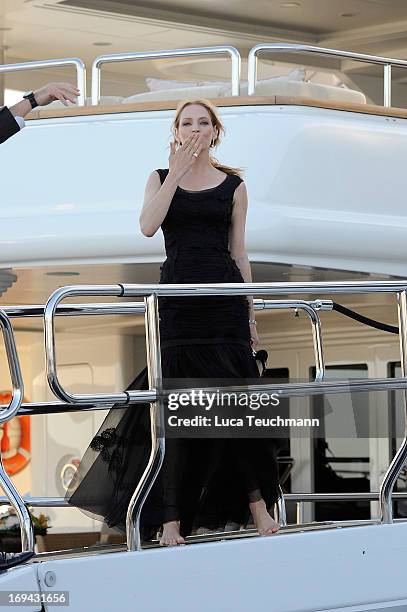 Uma Thurman is seen attends the 66th Annual Cannes Film Festival on May 24, 2013 in Cannes, France.