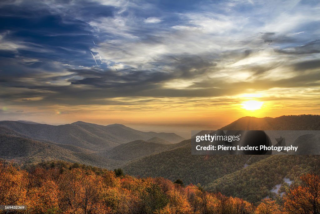 Shenandoah, Virginia sunset