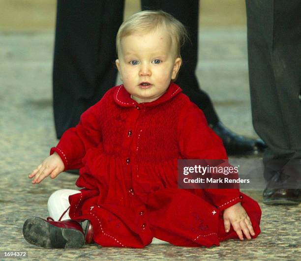 Belgian Princess Elisabeth attends the engagement announcement of Belgian Prince Laurent and Claire Coombs at the Laeken Royal Palace December 19,...