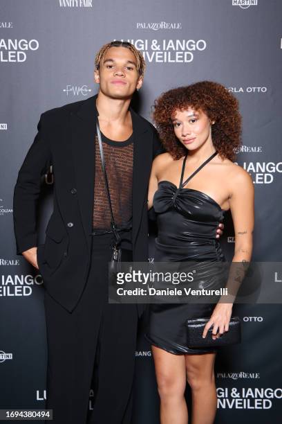 Armani Jackson and Talia Jackson attend the Luigi & Iango Unveiled Exhibition Opening at Palazzo Reale on September 21, 2023 in Milan, Italy.