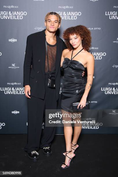 Armani Jackson and Talia Jackson attend the Luigi & Iango Unveiled Exhibition Opening at Palazzo Reale on September 21, 2023 in Milan, Italy.