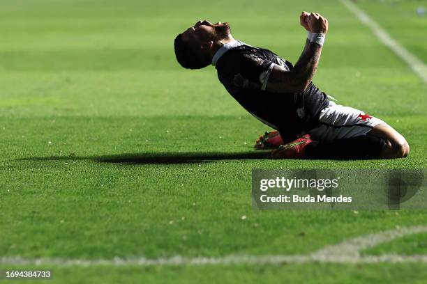 Rossi of Vasco celebrates after scoring the second goal of his team during the match between Vasco Da Gama and Coritiba as part of Brasileirao 2023...