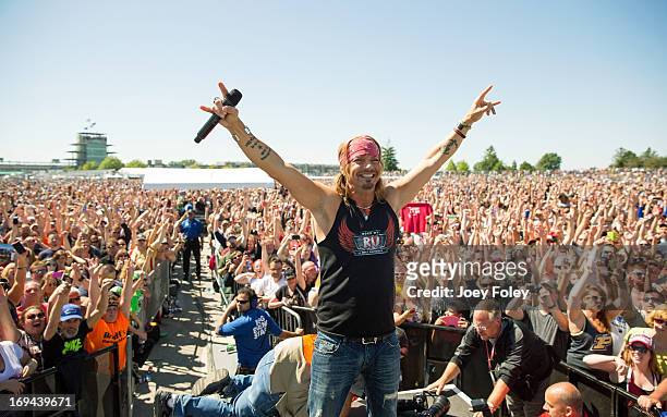 Bret Michaels of Poison performs onstage during the 2013 Indy 500 Miller Lite Carb Day concert on May 24, 2013 in Indianapolis, Indiana.