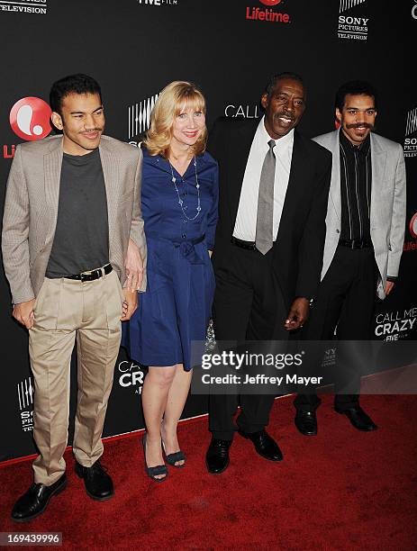 Actor Ernie Hudson and family arrive at the Lifetime movie premiere of 'Call Me Crazy: A Five Film' at Pacific Design Center on April 16, 2013 in...