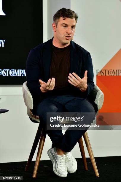 Brian Chesky speaks at the Fast Company Innovation Festival at Convene on September 20, 2023 in New York City.