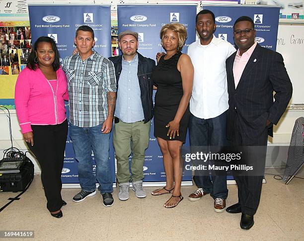 Pamela Alexander director of community development Ford Motor Company Fund, Mike Elizondo, Anthony Valadez, Dolly Adams, Joseph Langford of The...