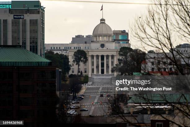 February 23, 2022: The Alabama State Capitol in Montgomery on February 23, 2022.