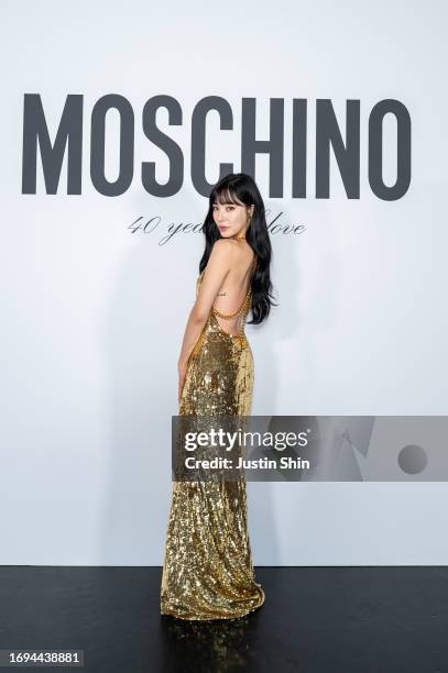 Tiffany Young at the Moschino fashion show during the Milan Fashion Week Womenswear Spring/Summer 2024 on September 21, 2023 in Milan, Italy.