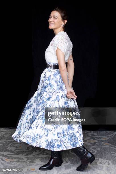 Marta Nieto poses for photos during the 71st San Sebastian International Film Festival at Maria Cristina Hotel.