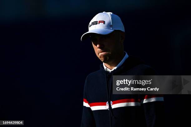 Rome , Italy - 28 September 2023; Justin Thomas of USA during a team photocall before the 2023 Ryder Cup at Marco Simone Golf and Country Club in...