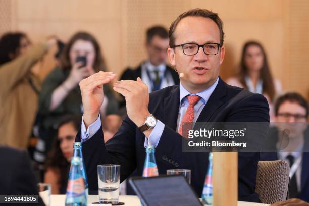 Markus Krebber, chief executive officer of RWE AG, at the Berlin Global Dialogue in Berlin, Germany, on Thursday, Sept. 28, 2023. The forum runs...