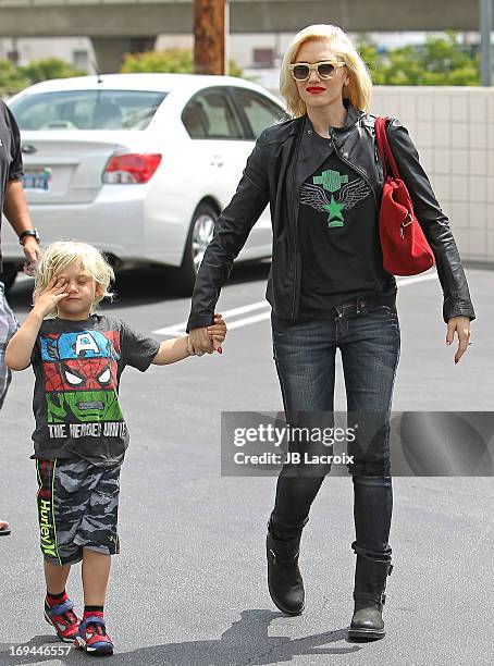 Zuma Rossdale and Gwen Stefani are seen on May 24, 2013 in Los Angeles, California.