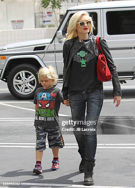 Zuma Rossdale and Gwen Stefani are seen on May 24, 2013 in Los Angeles, California.