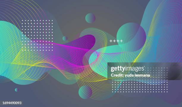 abstract wave lines background - bubble artist stock illustrations