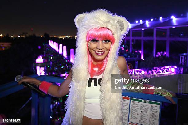 Actress Vanessa Hudgens attends the Electric Run Los Angeles at The Home Depot Center on May 24, 2013 in Carson, California.