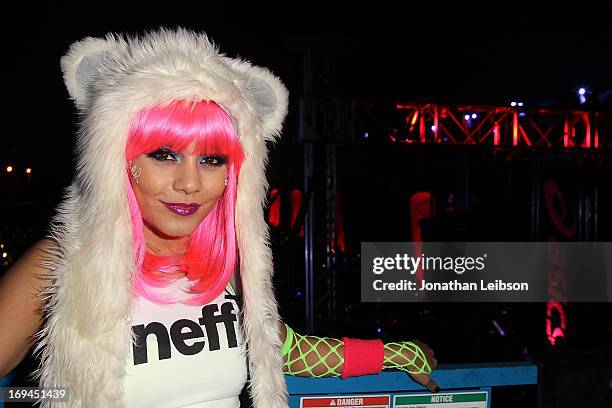 Actress Vanessa Hudgens attends the Electric Run Los Angeles at The Home Depot Center on May 24, 2013 in Carson, California.