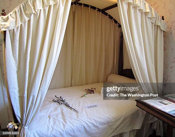 Chawton, England, April 2013 --This tented bed in Jane Austen’s bedroom at the Jane Austen’s House Museum is the kind of bed she would have slept in...