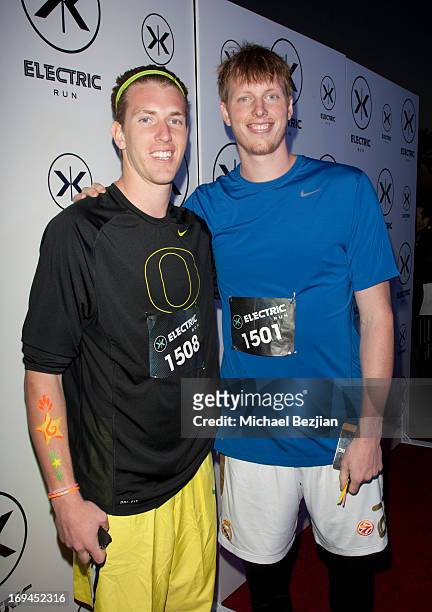 Singler and Kyle Singler attend Vanessa Hudgens Hosts Electric Run LA To Kick Off Memorial Day Weekend at The Home Depot Center on May 24, 2013 in...
