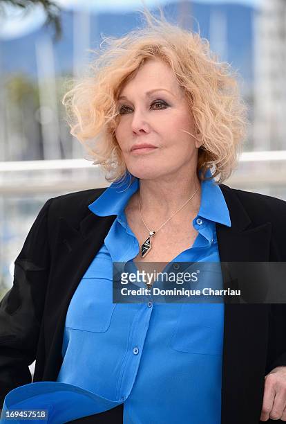 Actress Kim Novak attends the 'Hommage To Kim Novak' photocall during the 66th Annual Cannes Film Festival at the Palais des Festivals on May 25,...