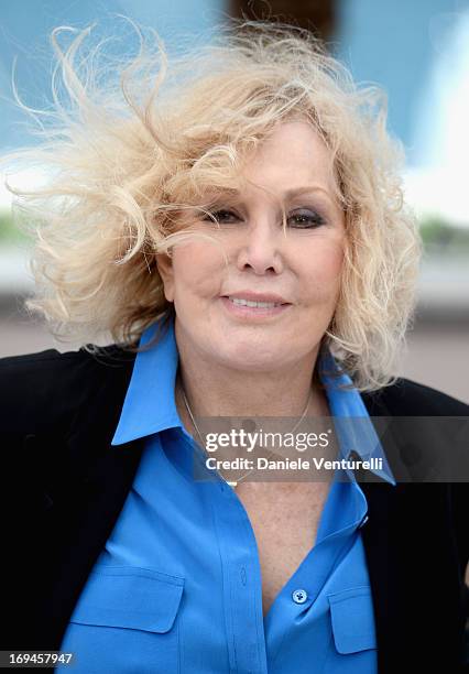 Actress Kim Novak attends the 'Hommage To Kim Novak' photocall during the 66th Annual Cannes Film Festival at the Palais des Festivals on May 25,...