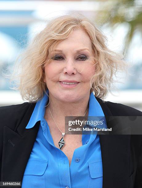 Actress Kim Novak attends the 'Hommage To Kim Novak' photocall during the 66th Annual Cannes Film Festival at the Palais des Festivals on May 25,...