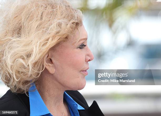 Actress Kim Novak attends the 'Hommage To Kim Novak' photocall during the 66th Annual Cannes Film Festival at the Palais des Festivals on May 25,...