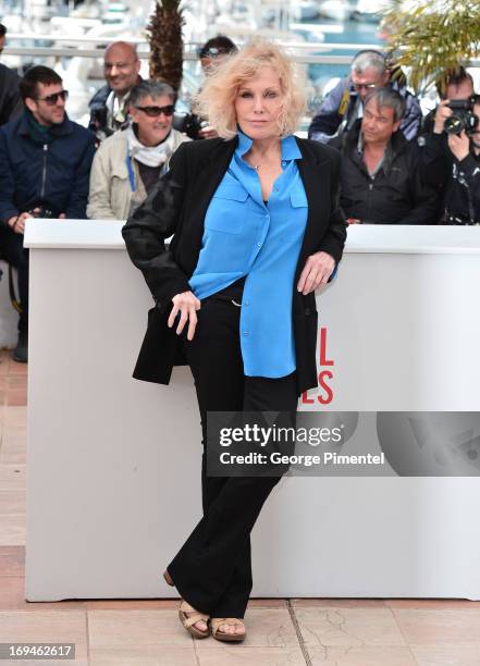 Actress Kim Novak attends the 'Hommage To Kim Novak' photocall during the 66th Annual Cannes Film Festival at the Palais des Festivals on May 25,...