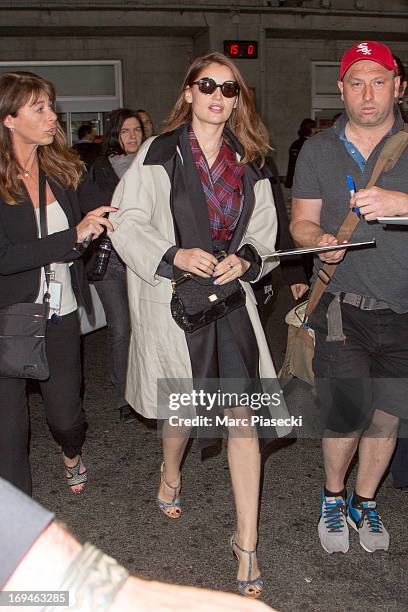 Actress and model Laetitia Casta is sighted at Nice airport during the 66th Annual Cannes Film Festival on May 25, 2013 in Nice, France.