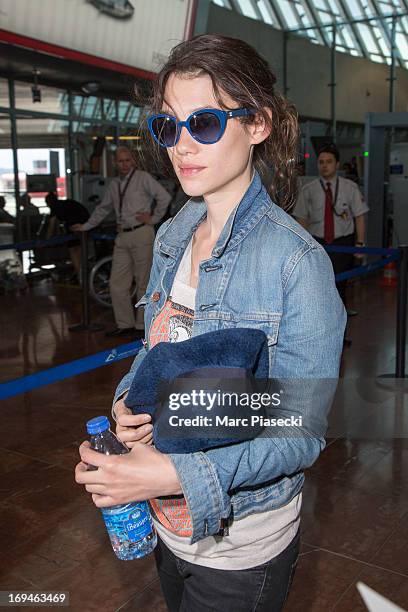 Actress Astrid Berges-Frisbey is sighted at Nice airport during the 66th Annual Cannes Film Festival on May 25, 2013 in Nice, France.