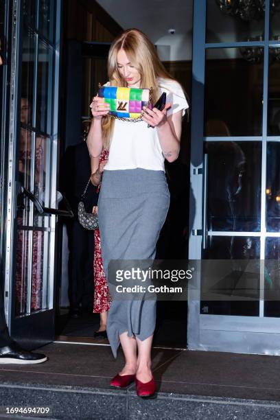 Sophie Turner is seen in Tribeca on September 21, 2023 in New York City.