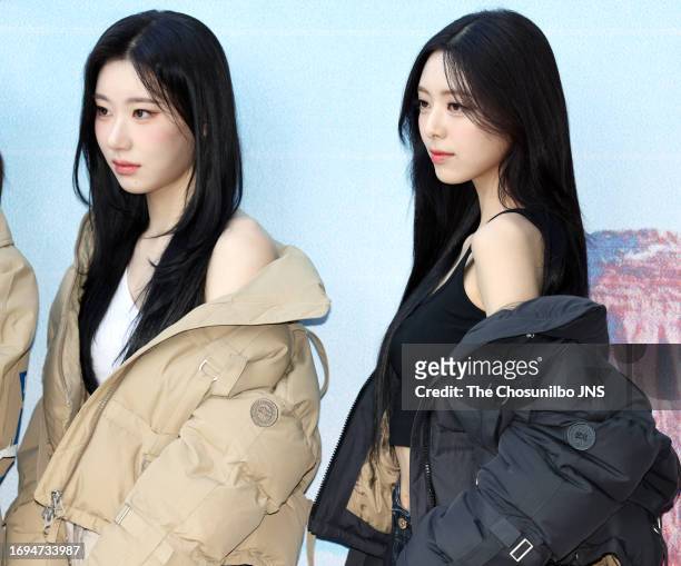 Chaeryeong and Yuna, member of the K-pop girl group ITZY, attended the launch event for the collaboration between CANADA GOOSE, fashion designer Rok...