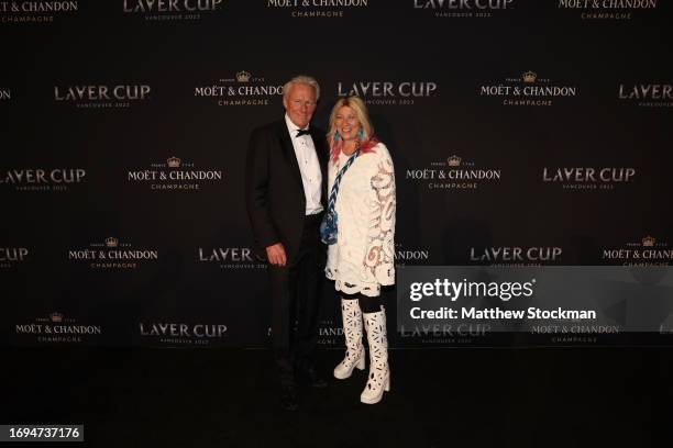 Captain Bjorn Borg of Team Europe and his wife Patricia Ostfeldt arrive on the black carpet for the Laver Cup Gala ahead of the Laver Cup at Rogers...