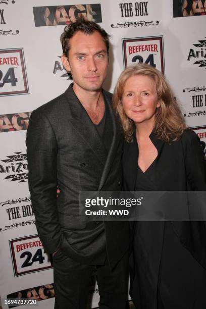 Actor Jude Law and director Sally Potter attend a screening of Potter's film "Rage" at The Box.