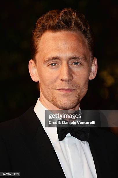 Actor Tom Hiddleston attends the Premiere of 'Only Lovers Left Alive' during the 66th Annual Cannes Film Festival at the Palais des Festivals on May...