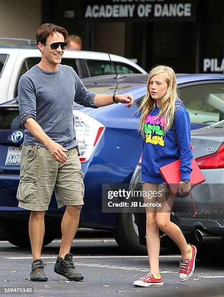 Stephen Moyer and Lilac Moyer are seen on May 25, 2013 in Los Angeles, California.