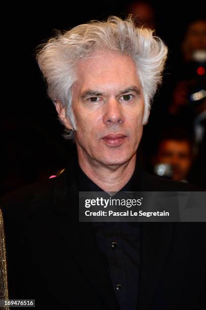 Director Jim Jarmusch attends the 'Only Lovers Left Alive' premiere during The 66th Annual Cannes Film Festival at the Palais des Festivals on May...