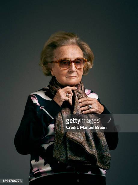 Politician and former First Lady Bernadette Chirac poses for a portrait shoot on February 16, 2016 in Paris, France.