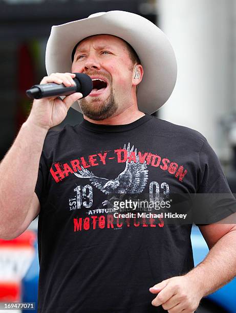 Tate Stevens attends the IPL 500 Festival Parade on May 25, 2013 in Indianapolis, Indiana.