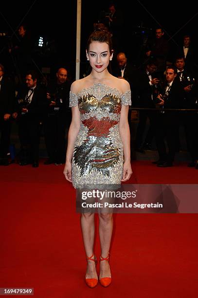 Sophie Desmarais attends the 'Only Lovers Left Alive' premiere during The 66th Annual Cannes Film Festival at the Palais des Festivals on May 25,...