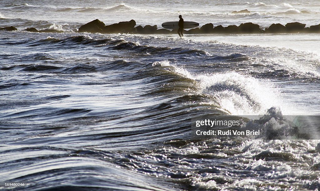 Surfer, waves, ocean, water, Long Beach,