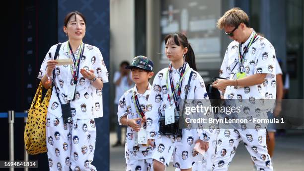 Fans walk around the circuit prior to practice ahead of the F1 Grand Prix of Japan at Suzuka International Racing Course on September 22, 2023 in...
