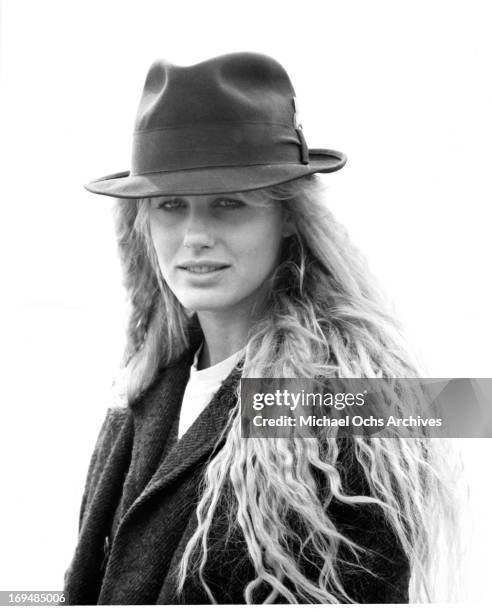 Actress Daryl Hannah poses for a portrait on the set of " Splash" in circa 1984.